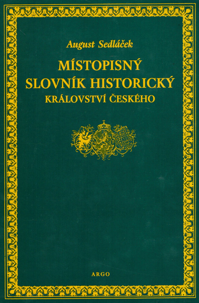 Kniha Místopisný slovník historický království českého - obec Zvánovice