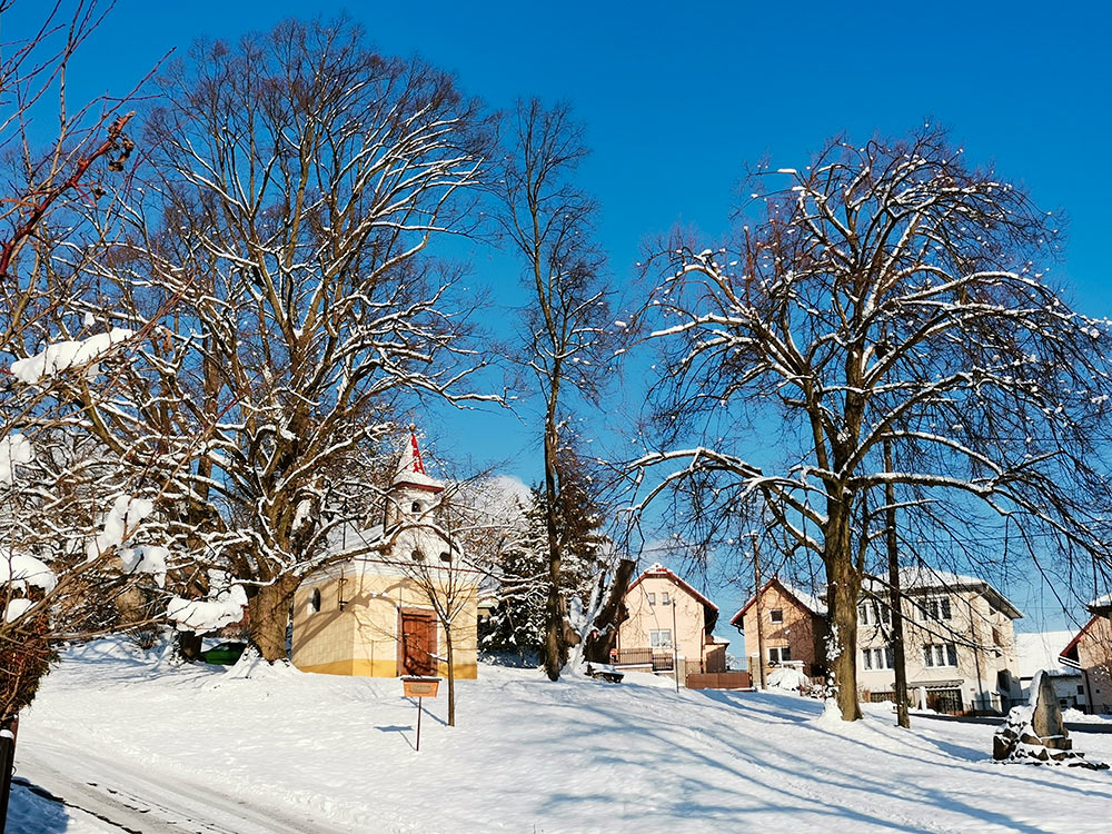 Obec Zvánovice - zimní fotografie